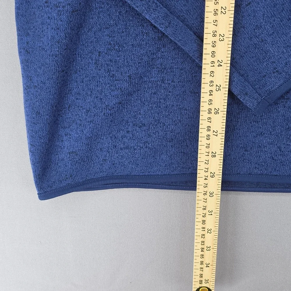 Crown & Ivy Mens XXL Blue Heathered Quarter Zip Pullover Sweater Mock Neck Logo